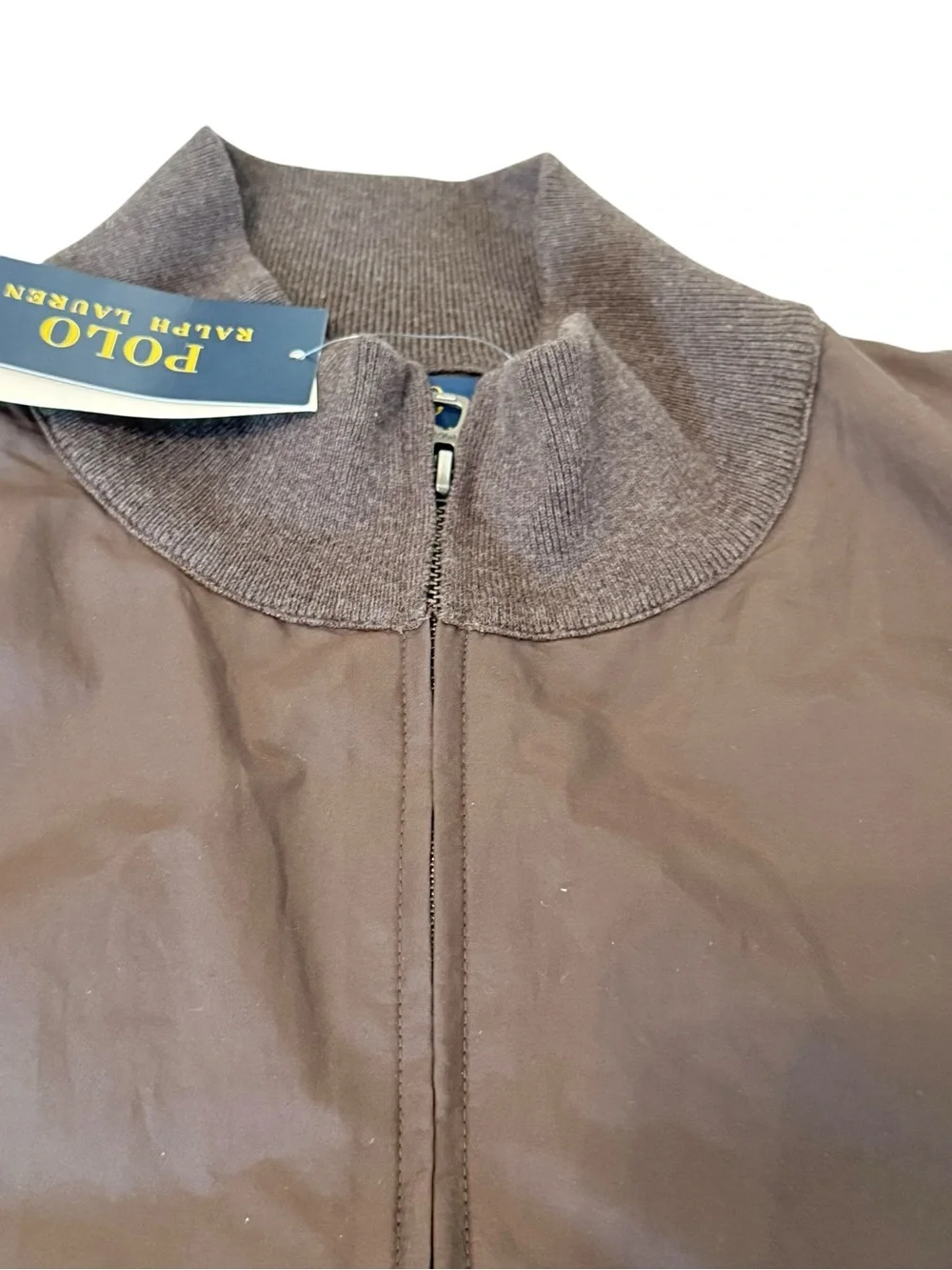 Men’s Polo Ralph Lauren Hybrid Full Zip Sweater Vest Brown